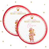 Merry Christmas Pink Nutcracker Teddy Bear | Chocolate Tub Topper