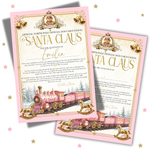 Pink Train Express- Letter from Santa - A4 Premium Card Blanks - Eliza Henri