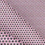Glitter Pink Football Canvas Lux Premium Printed Fabric- 3 Sizes