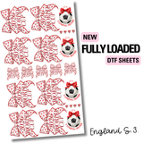 England S3. - Fully Loaded DTF Sheets