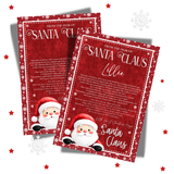 Premium Letter from Santa- Santa Cutie- Card Blanks