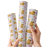 Capybara Rainbows | Premium Faux Leather Fabric