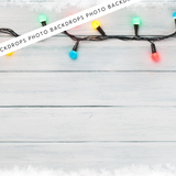 Retro Christmas Lights | Canvas/PVC Photography Backdrop