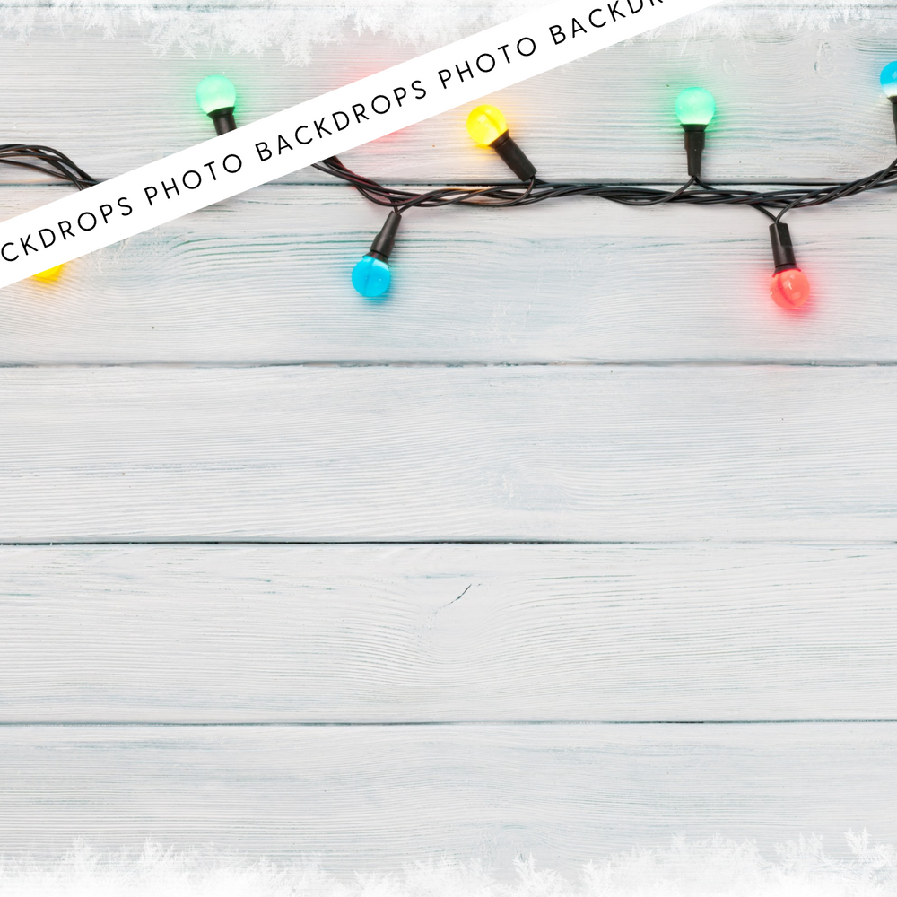 Retro Christmas Lights | Canvas/PVC Photography Backdrop