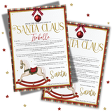 Premium Santa Claus Traditional Letter- Rocking Horse