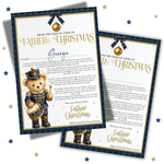 Premium Father Christmas Traditional Letter- Nutcracker Teddy Bear - Eliza Henri