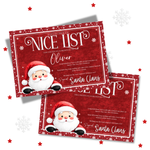 Santa Cutie Nice List Certificates - A4 Premium Card Blanks - Eliza Henri