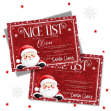 Santa Cutie Nice List Certificates - A4 Premium Card Blanks