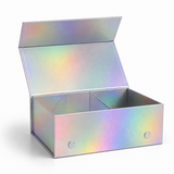 Large Silver Holographic Magnetic Gift Box | Gift Box Blank