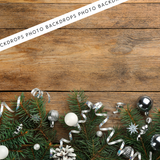 Silver Bells & Christmas Wishes | Canvas/PVC Photography Backdrop