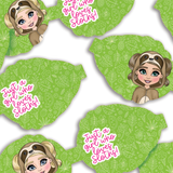 sloth themed pre cut hair bow loops for bow making crafts