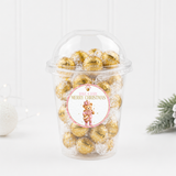 Christmas Solvent Stickers- Pink Teddy Bear Nutcracker- Pack of 5