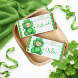 ST PATRICK'S DAY- SHAMROCK BEAR- CHOCOLATE WRAPPER - Eliza Henri