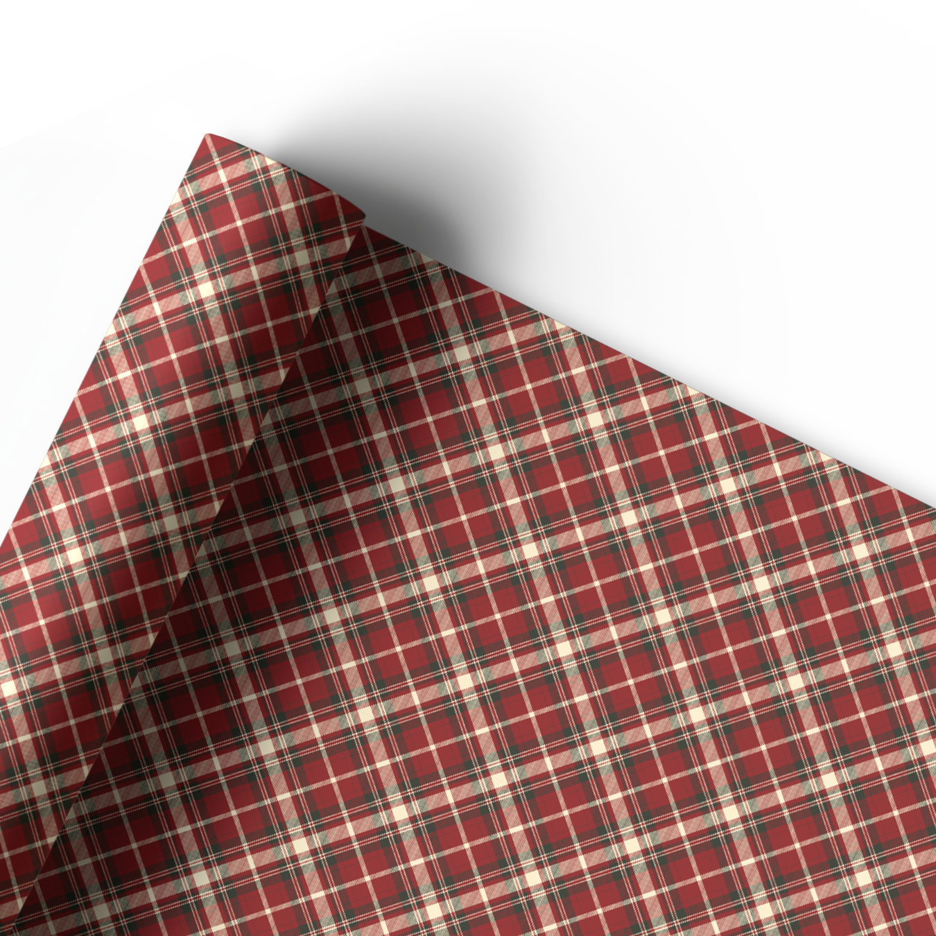 RED & CREAM TARTAN | PREMIUM LEATHERETTE FABRIC - Eliza Henri