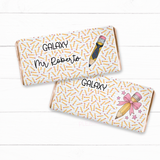 Teacher Gifts-  Custom Chocolate Wrappers - Pencils