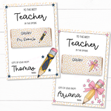 Teacher Gifts-  Custom Chocolate Wrappers - Pencils