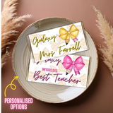 Teacher Pencil Bow Chocolate Wrappers - Eliza Henri