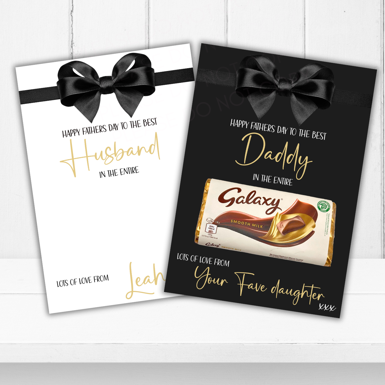 Tux Bow Fathers Day In the entire Galaxy Chocolate Boards- Premium Card - Eliza Henri