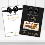 Tux Bow Fathers Day In the entire Galaxy Chocolate Boards- Premium Card - Eliza Henri