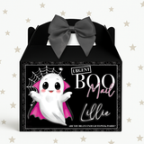 Pink Vampire Ghost Treat Box Labels- UV Decal