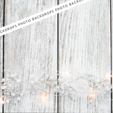 Pearls & Sparkles White Washed Wood | Canvas/PVC Photography Backdrop