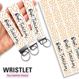 Best Teacher Wristlets- DIY Cutout Faux Leather Sheets