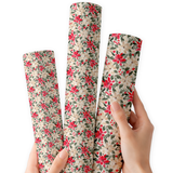 Christmas in Bloom | Premium Faux Leather Fabric