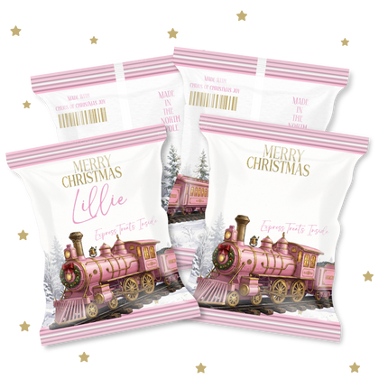 Pink North Pole Express Train - DIY Treat Packets - Eliza Henri