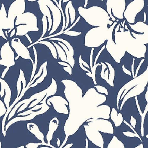 Day Lily - Blue -Hesketh House Liberty Cotton Fabric 04775652X - Eliza Henri
