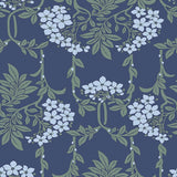 Nouveau Mayflower - Blue -Hesketh House Liberty Fabric Felt 04775654X - Eliza Henri