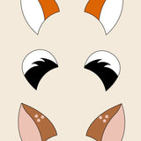 Woodland Animal Ears Hair Bow Template - Eliza Henri Craft Supply