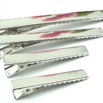 Ribbed Hair Alligator Clips with teeth- Pack of 10 - 32mm, 40mm, 45mm, 55mm, 65mm, 75mm, 80mm or 95mm - Eliza Henri Craft Supply