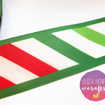 Candy cane Stripe Grosgrain Ribbon 25mm, 38mm, 50mm. - Eliza Henri Craft Supply
