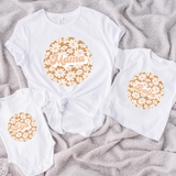 Mama Mini Babe Floral Round HTV Full Colour Iron on T Shirt Transfer