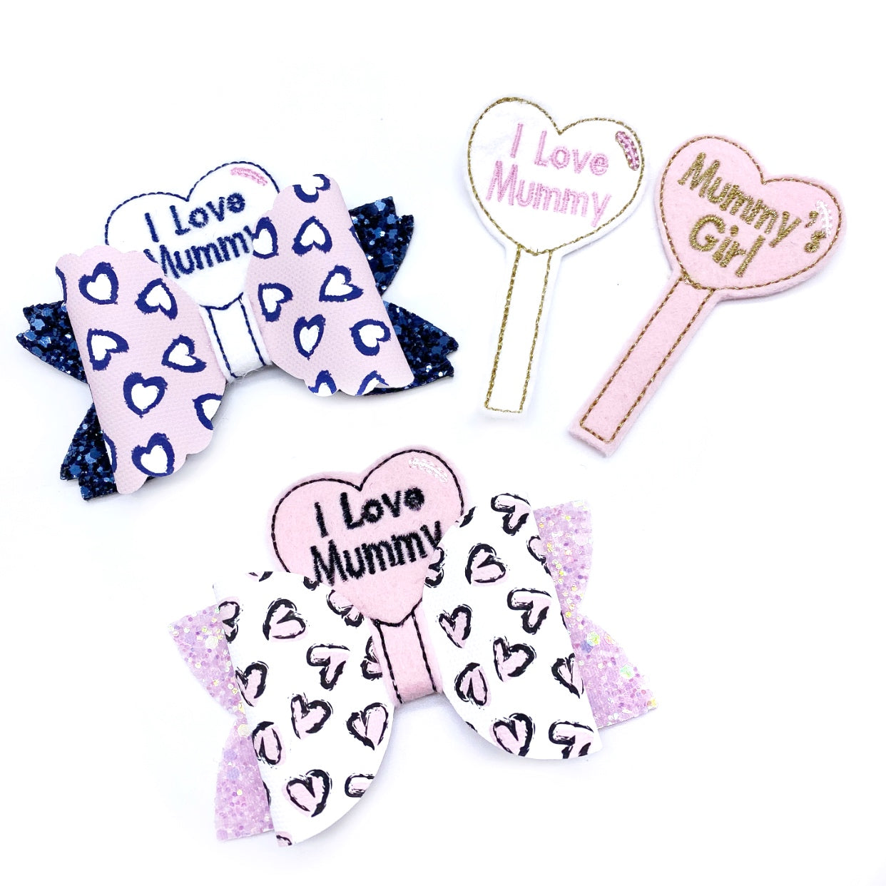 Mamas Day Heart Pop Up Bow Centre Felties - Eliza Henri