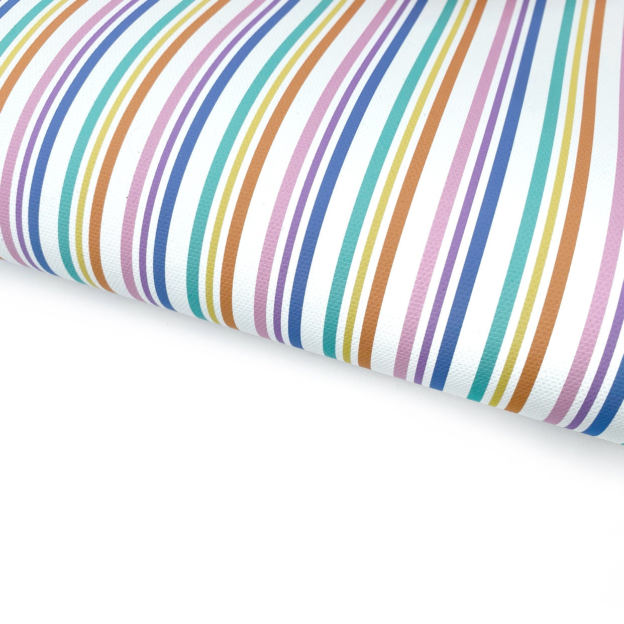 Rainbow Stripes Lux Premium Printed Bow Fabric - Eliza Henri