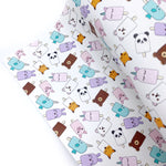 Animal Lolly Ices Premium Faux Leather Fabric Sheets - Eliza Henri