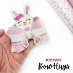 Betsy Bunny Bow Hugs Wrap Arounds & Pops Feltie Set - Eliza Henri