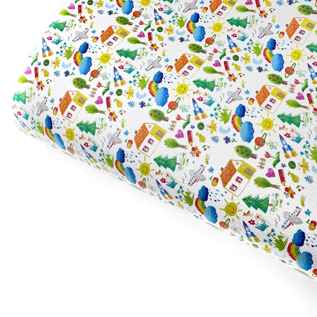 Doodle Drawings Premium Faux Leather Fabric Sheets - Eliza Henri
