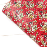 Ladybug Scripted Red Premium Faux Leather Fabric Sheets - Eliza Henri
