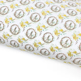 Mini Daffodil Bunny Hop Lux Premium Printed Bow Fabrics