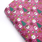 Christmas Friends Premium Faux Leather Fabric Sheets