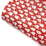 Snowy Santas Premium Faux Leather Fabric Sheets - Eliza Henri