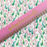 Pine Berry White Artisan Fabric Felt