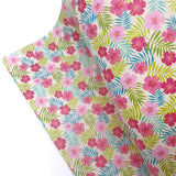 Tropical Florals Premium Faux Leather Fabric Sheets - Eliza Henri