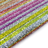Summer Stripe Lux Premium Chunky Glitter Fabric