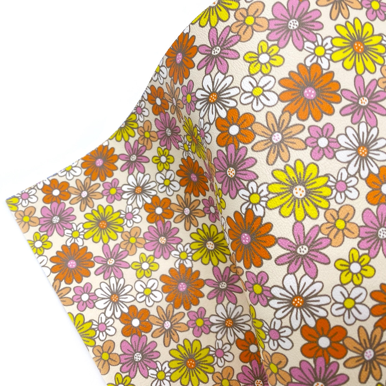 Pretty Hippie Floral Premium Faux Leather Fabric Sheets - Eliza Henri