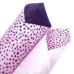 Pink Dalmatian Double Sided Printed Glitter Canvas & Velvet Fabric - Eliza Henri
