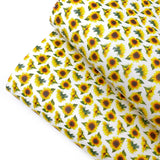Classic Sunflower Premium Faux Leather Fabric Sheets - Eliza Henri