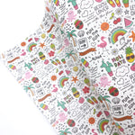 Fun in the Sun Doodles Premium Faux Leather Fabric Sheets - Eliza Henri